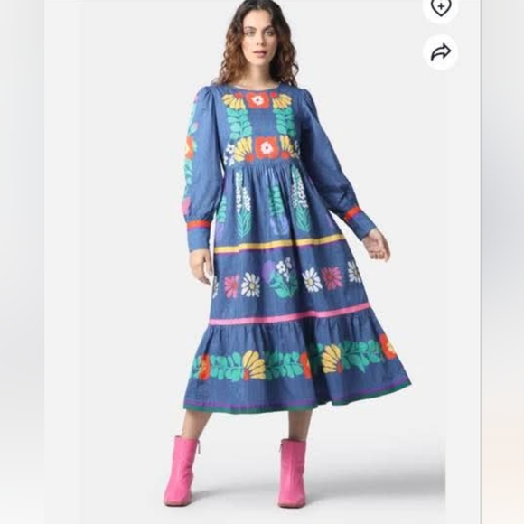 Gorman Bouquet Midi Dress, Sz 12 - Picture 1 of 12
